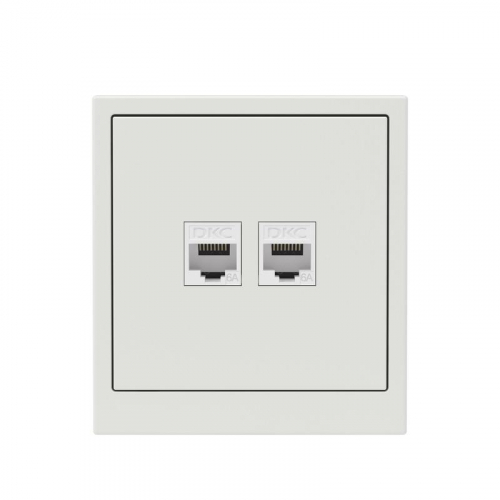 Розетка компьютерная 2-м KANT RJ45 кат.6A без шторки бел. песок DKC 7010674 фото 6 Розетка компьютерная 2-м KANT RJ45 кат.6A без шторки бел. песок DKC 7010674 фото 6