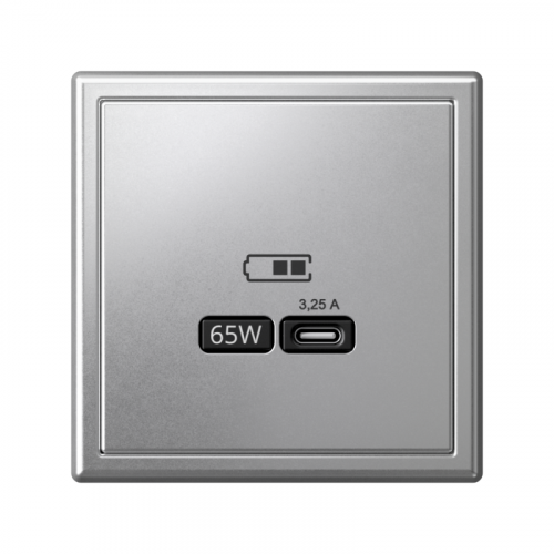 Розетка USB ArtGallery тип C 65Вт QC PD высокоскор. ЗУ механизм алюм. SE GAL000327 фото 3 Розетка USB ArtGallery тип C 65Вт QC PD высокоскор. ЗУ механизм алюм. SE GAL000327 фото 3