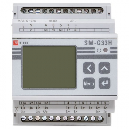 Прибор измерительный многофункциональный G33H на DIN-рейку ЖКИ PROxima EKF sm-g33h фото 5