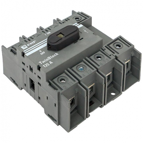Рубильник 4п 125А с рукояткой управления для прямой установки TwinBlock EKF tb-125-4p-f фото 11