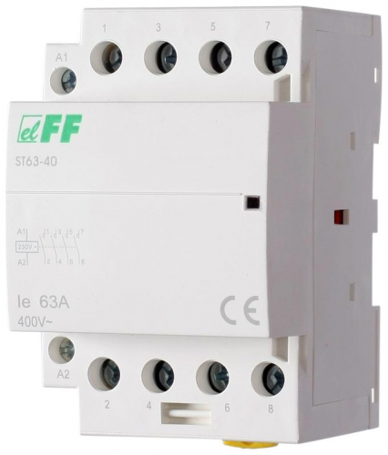 Контактор модульный ST-63-40 230В 63А F&F EA13.001.005 Контактор модульный ST-63-40 230В 63А F&F EA13.001.005