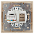 Розетка компьютерная 1-м СП Plano 1-303-04 RJ45 IP20 шампань Intro Б0030087