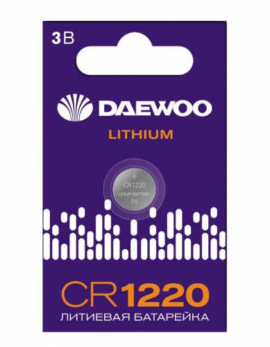 Элемент питания литиевый CR1220 3В BL-1 (блист.1шт) DAEWOO 5057951
