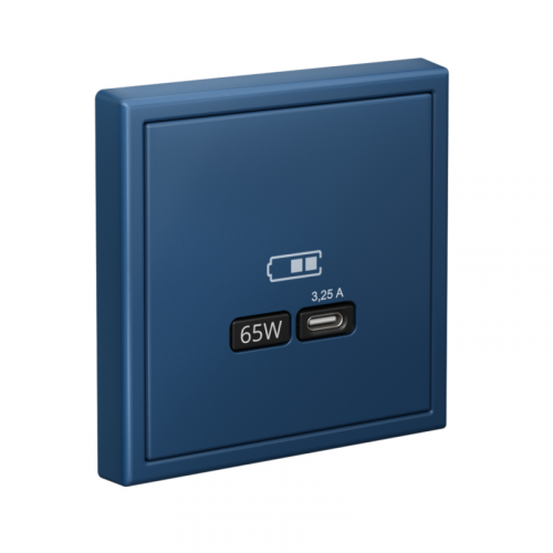 Розетка USB ArtGallery тип C 65Вт QC PD высокоскор. ЗУ механизм аквамарин SE GAL001127 фото 4