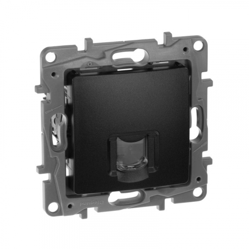 Розетка компьютерная СП Etika RJ45 кат.6 UTP антрацит IEK 672653 Розетка компьютерная СП Etika RJ45 кат.6 UTP антрацит IEK 672653