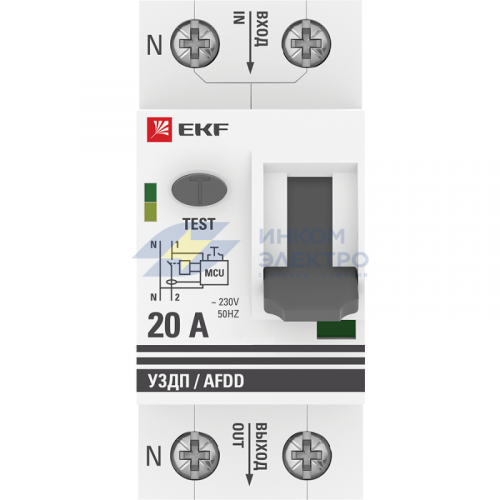 Устройство защиты от дугового пробоя (УЗДП) 1P+N 20А PROxima EKF afdd-2-20-pro фото 2