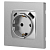 Розетка Эра12 12-4108-03 16А 250В 2P+E с USB type-A+C 5В-3А защ. шторки алюм. Эра Б0067716