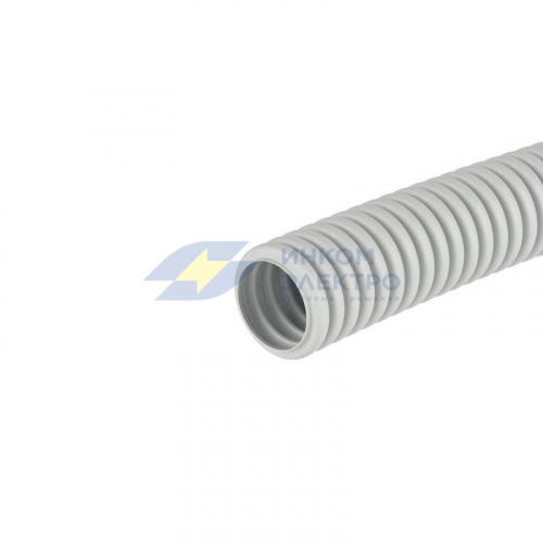 Труба гофрированная ПВХ d32мм тяжелая без протяж. сер. (уп.25м) DKC 90532 фото 3