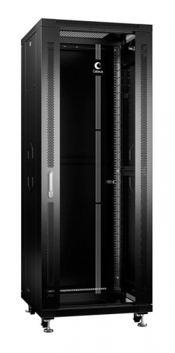 Шкаф монтажный телекоммуникационный напольный SH-05C-37U60/60-BK 19дюйм для распред. и серверн. оборудования 37U 600х600х1833мм передн. стеклян. и задн. сплошн. метал. двери ручка с замком черн. (RAL 9004) Cabeus 8559c Шкаф монтажный телекоммуникационный напольный SH-05C-37U60/60-BK 19дюйм для распред. и серверн. оборудования 37U 600х600х1833мм передн. стеклян. и задн. сплошн. метал. двери ручка с замком черн. (RAL 9004) Cabeus 8559c