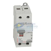 Выключатель дифференциального тока (УЗО) 2п 25А 300мА тип AC DX3 Leg 411524