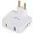 Разветвитель электрический 2-м 10А SPF-2-FL-USBC 2USB A+C поворотн. бел. Эра Б0069090