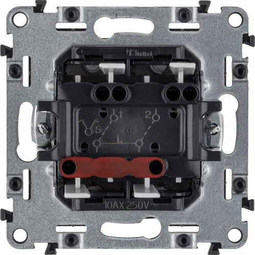 Выключатель 2-кл. СП Valena Allure 10А IP20 250В с лицев. панелью безвинтов. зажимы механизм антрацит Leg 752915 фото 3