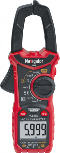 Клещи токовые 95 780 NMT-Cm-206B True RMS 600В/600А Navigator 95780 фото 2