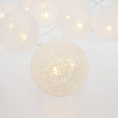 Гирлянда светодиодная "Тайские фонарики "Пломбир" 1.5м 10LED тепл. бел. 0.1Вт IP20 провод ПВХ прозр. элементы питания 2хAA (не в компл.) Neon-Night 303-077 фото 5