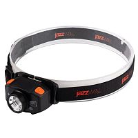 Фонарь аккумуляторный налобный AccuH1-L5WZ-og zoom LED 5Вт + 2хRED SMD IP54 5 режимов: 100проц. 180лм 3.5ч/50проц. 110лм 5.5ч/30проц. 65лм 15ч/красн. 28ч/мигающ. красн. 12ч аккум. 0.8А.ч управл. жестами черн./оранж. JazzWay 5036611
