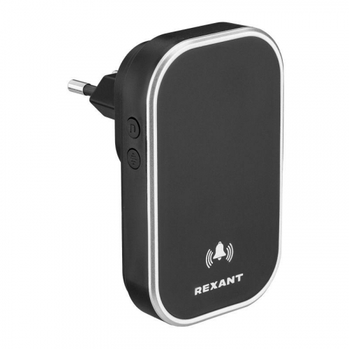 Звонок беспроводной дверной кинетический NoBattCall 38 мелодий 150м IP68 черн. Rexant 73-0004 фото 5
