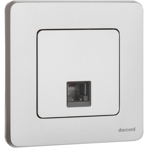 Розетка телефонная СП Inspiria RJ11 IP20 механизм алюм. IEK 673822 фото 3 Розетка телефонная СП Inspiria RJ11 IP20 механизм алюм. IEK 673822 фото 3