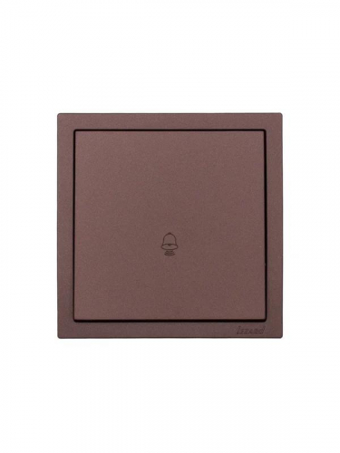 Кнопка звонка СП ZIMA IP20 безвинтов. зажим механизм шоколад LEZARD 704-7388-103QC фото 3