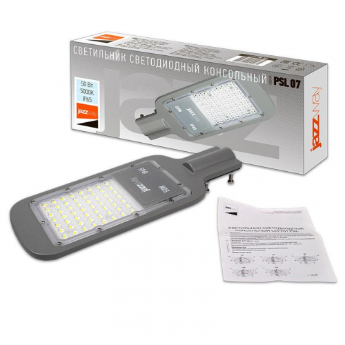 Светильник светодиодный PSL 07 50Вт 5000К IP65 AC180-260 уличный ДКУ Pro JazzWay 5041059 фото 7 Светильник светодиодный PSL 07 50Вт 5000К IP65 180-260В AC ДКУ уличный JazzWay 5041059 фото 7