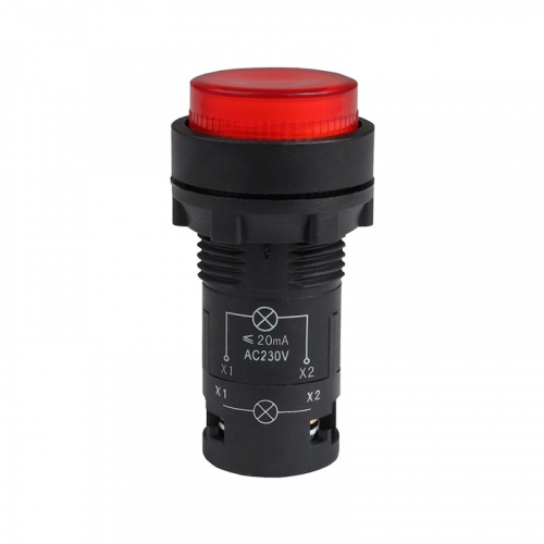 Кнопка с подсветкой OptiSignal Compact D22 С7-PL-M401 красн. 1НЗ 230В AC XB7NW34M2 КЭАЗ 362096