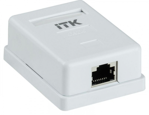 Розетка компьютерная 1-м ОП RJ45 кат.6 FTP ITK CS2-1C06F-12 Розетка компьютерная 1-м ОП RJ45 кат.6 FTP ITK CS2-1C06F-12