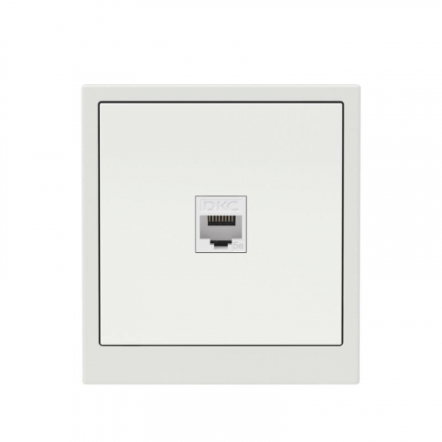 Розетка компьютерная 1-м KANT RJ45 кат.5E без шторки бел. песок DKC 7010663 фото 6