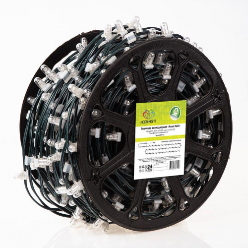 Гирлянда светодиодная "LED ClipLight" 1.5м 665LED син. 80Вт 12В IP65 провод черн. (уп.100м) Neon-Night 325-123 фото 3