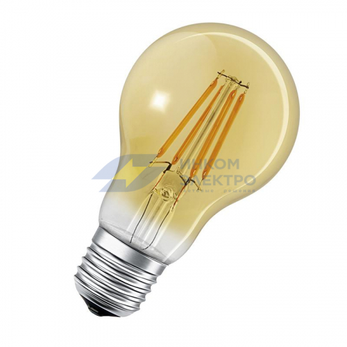 Лампа светодиодная филаментная SMART+ WiFi CL A Gold DIM 53 6W/824 SMART+ A 680лм 6Вт 2400К тепл. бел. E27 A угол пучка 300град. 220-240В диммир. (замена 53Вт) зол. стекло LEDVANCE 4058075610521