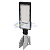 Кронштейн для консольного светильника КР-3.1 накладного монтажа или под бандажную ленту с переменным углом сер. (сталь 2мм 230х150х150 d51) Rexant 607-400