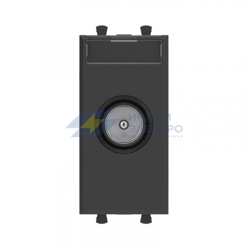 Розетка телевизионная оконечная TV 1мод. Avanti &quot;Черный матовый&quot; DKC 4412521