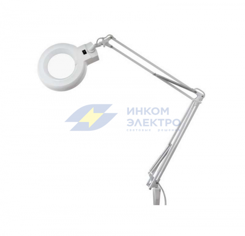 Лупа на струбцине круглая настол. 3Х с подсветкой бел. REXANT 31-0001