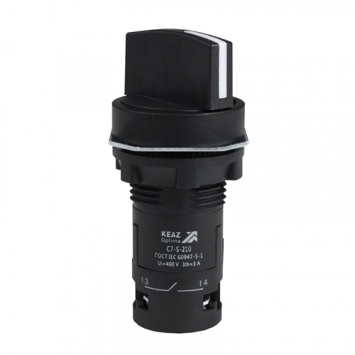 Переключатель 2 положения OptiSignal Compact D22 С7-S-210 черн. 1НО XB7ND21 КЭАЗ 362133 Переключатель 2 положения OptiSignal Compact D22 С7-S-210 черн. 1НО XB7ND21 КЭАЗ 362133