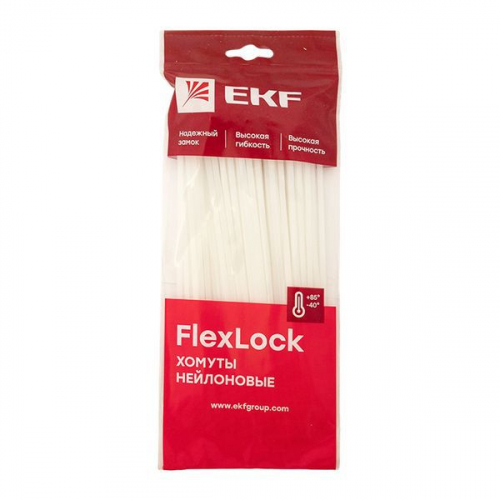 Хомут P6.6 3.6х180 FlexLock стандартный бел. (уп.100шт) PROxima EKF plc-fl-ctsw-3.6x180 фото 5 Хомут P6.6 3.6х180 FlexLock стандартный бел. (уп.100шт) PROxima EKF plc-fl-ctsw-3.6x180 фото 5