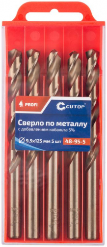 Сверло по металлу ПРОФИ/Profi 9.5х125мм с кобальтом 5% (уп.5шт) Cutop 48-95-5 фото 3 Сверло по металлу ПРОФИ/Profi 9.5х125мм с кобальтом 5% (уп.5шт) Cutop 48-95-5 фото 3