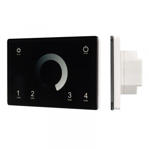 Панель Sens SMART-P79-DIM Black 230В 4 зоны 2.4G IP20 пластик Arlight 028399 Панель Sens SMART-P79-DIM Black 230В 4 зоны 2.4G IP20 пластик Arlight 028399
