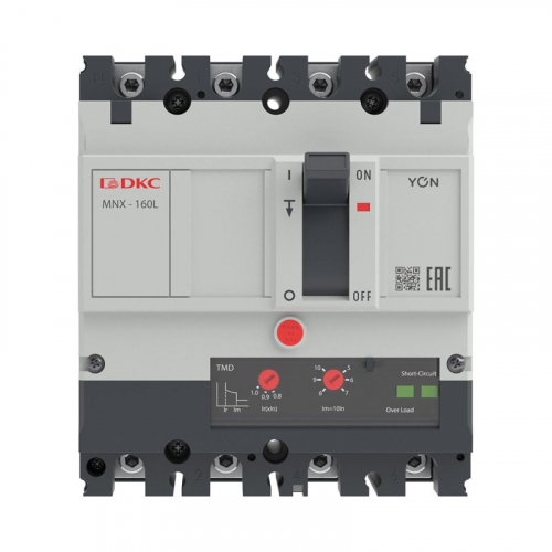 Выключатель автоматический 4P 160А 70кА pro MNX160L при AC415V расцепитель TMD YON MNX160L4PTMD0160 фото 2