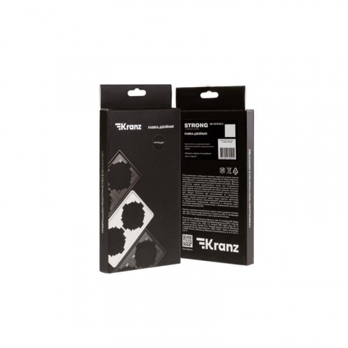Рамка 2-м STRONG MIELE антрацит Kranz KR-78-0752-5 фото 3