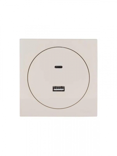 Розетка 1-м СП OSEN TC+ USB разъем механизм сл. кость LEZARD 743-9088-192TC фото 3