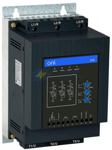 Устройство плавного пуска SFB 3Ф 380В 55кВт 110А Uупр 110-220В Modbus ONI SFB-33-55-A-10 Устройство плавного пуска SFB 3Ф 380В 55кВт 110А Uупр 110-220В Modbus ONI SFB-33-55-A-10