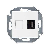Розетка аудио/видео HDMI СП Simon 15 механизм бел. Simon 1591407-030