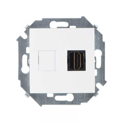 Розетка аудио/видео HDMI СП Simon 15 механизм бел. Simon 1591407-030 Розетка аудио/видео HDMI СП Simon 15 механизм бел. Simon 1591407-030