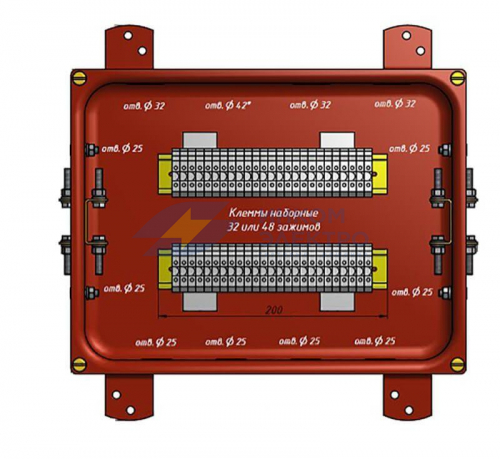 Коробка КС-40 УХЛ1.5 IP65 метал. заглушки ЗЭТАРУС zeta30356