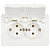 Розетка 2-м СП Style 7-210-01 16А IP44 250В 2х2P+E Schuko защ. шторки с крышкой бел. Intro Б0062873