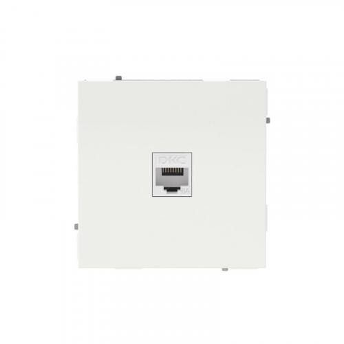 Розетка компьютерная 1-м KANT RJ45 кат.6A без шторки бел. магнолия DKC 7000673