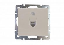 Розетка телефонная Rain RJ11 евро стандарт механизм крем. LEZARD 703-0388-137