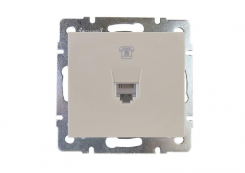 Розетка телефонная Rain RJ11 евро стандарт механизм крем. LEZARD 703-0388-137 Розетка телефонная Rain RJ11 евро стандарт механизм крем. LEZARD 703-0388-137