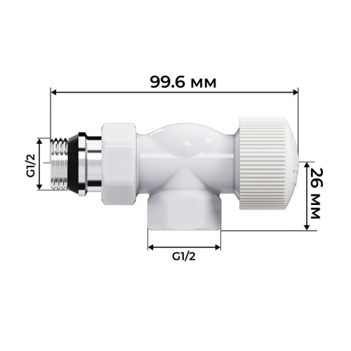 Набор термостатический осевой Design 1/2дюйм М30х1.5 бел. Royal Thermo НС-1640373 фото 4