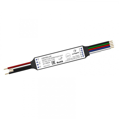 Контроллер SMART-K48-RGBW-PUSH-SUF 12-24В 4х1А 2.4G пластик Arlight 028442 Контроллер SMART-K48-RGBW-PUSH-SUF 12-24В 4х1А 2.4G пластик Arlight 028442
