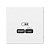 Розетка USB ArtGallery тип C 65Вт QC PD высокоскор. ЗУ механизм лотос SE GAL001327