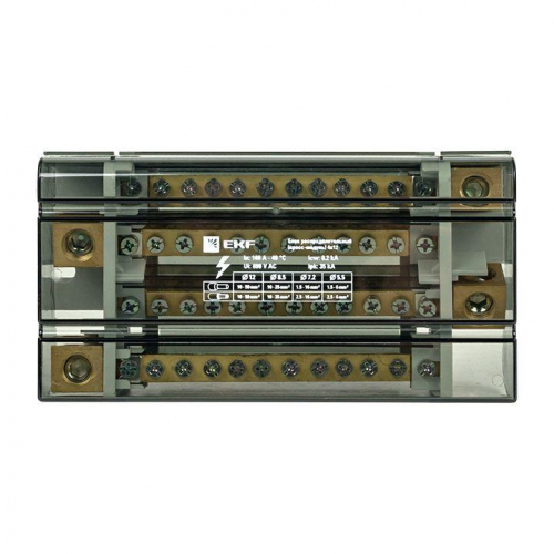 Блок распределительный (кросс-модуль) 160A (4x12) PROxima EKF db-160-4x12 фото 3